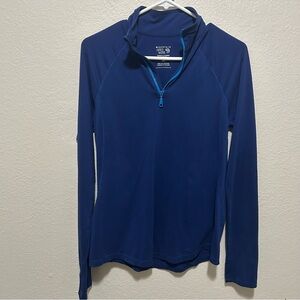 Mountain Hardwear Dark Blue Quarter Zip Long Sleeve Size M Hiking Layer